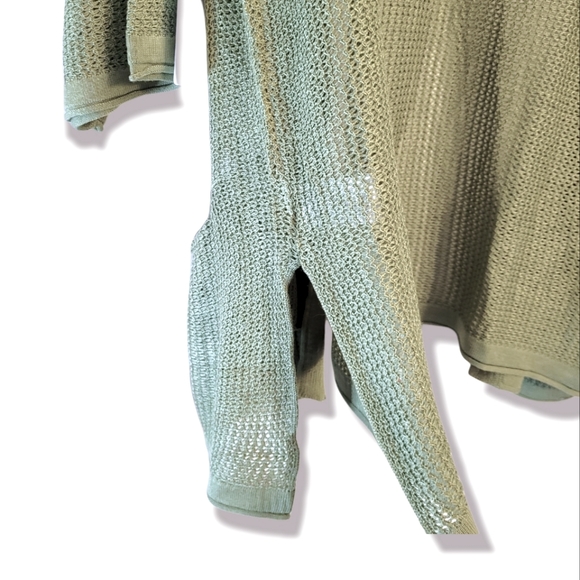 Fern Green Open Knit Artsy Boho Spring Light Cardigan Duster NWT, Various - Picture 7 of 8